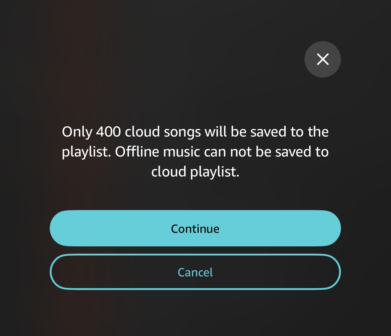 Why does one of my 425 track playlists give me the message in the ...