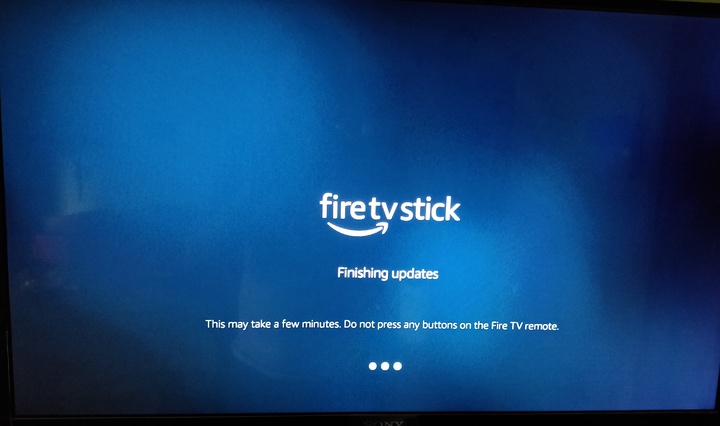 Fire tv stick stuck at 'finishing updates'